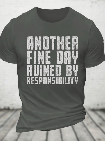 Another Fine Day Cotton T-Shirt, Deep gray, T-shirts