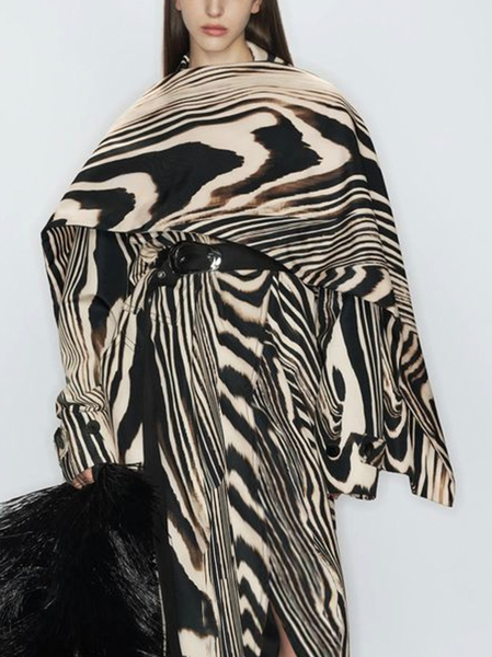 

Leopard Irregular Craftsmanship Urban Loose Blouse, As picture, Blouses and Shirts