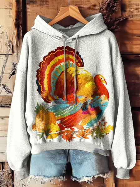 

Casual Hoodie Turkey Sweatshirt, White, Hoodies & Sweatshirts