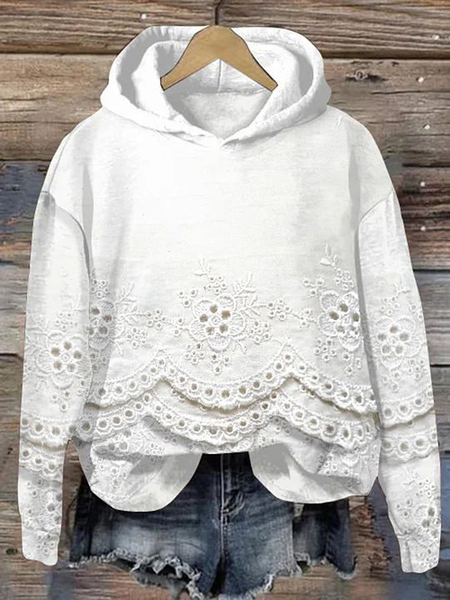 Casual Hoodie Turkey Sweatshirt, White, Hoodies & Sweatshirts