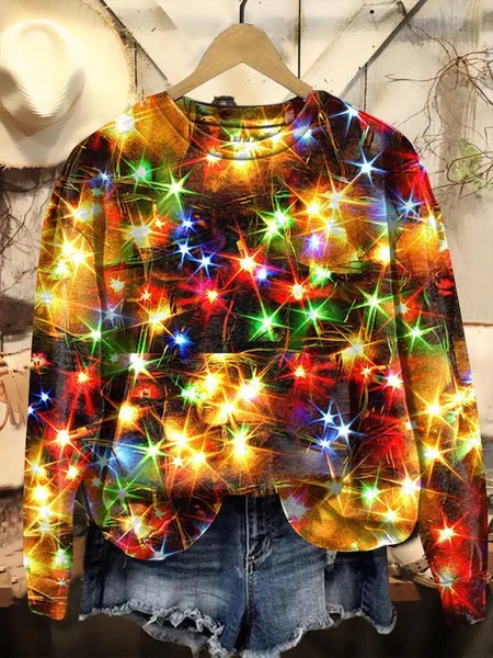 

Crew Neck Casual Sweatshirt, Multicolor, Hoodies&Sweatshirts