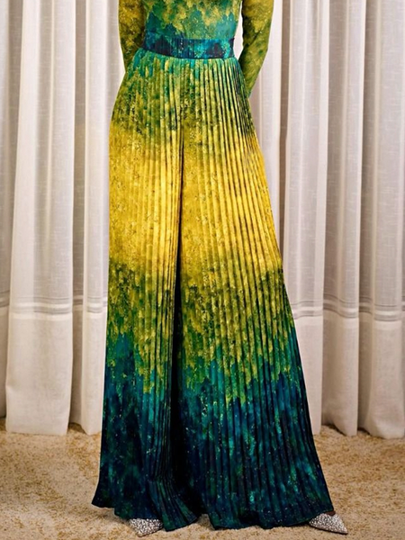 Loose Urban Ombre Fashion Pants, As picture, Pants