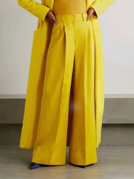 Urban Plain Fashion Pants, Yellow, Pants