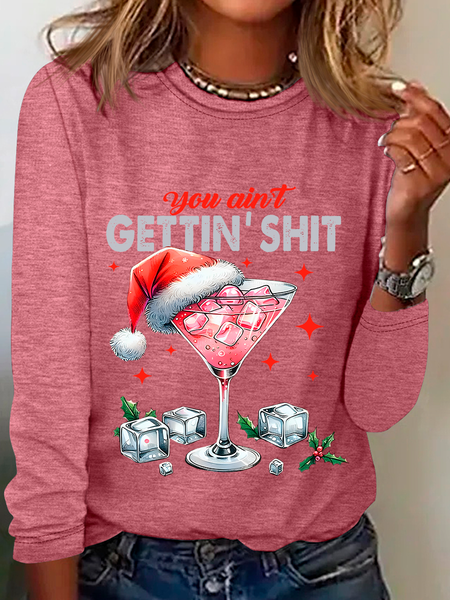

You Ain't Gettin' Shit Casual Long Sleeve Shirt, Watermelon, Long sleeves