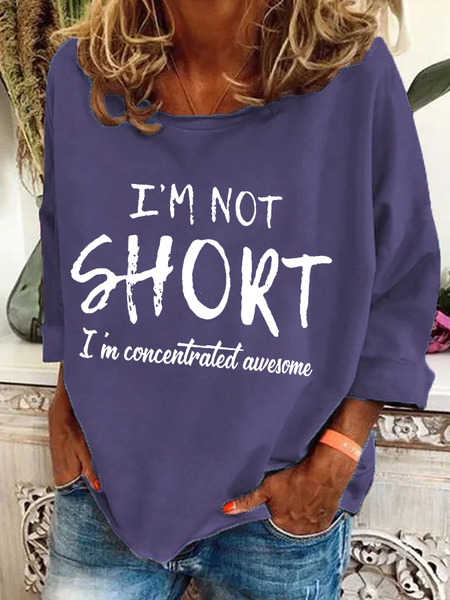 

I'm Not Short, I'm Concentrated Awesome Casual Sweatshirt, Deep purple, Hoodies&Sweatshirts