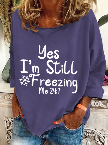 

Yes，I'm Always Ferrzing？ Casual Sweatshirt, Deep purple, Hoodies&Sweatshirts
