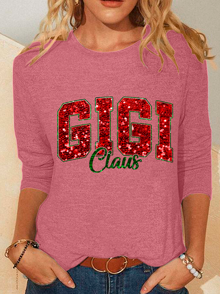 

Gigi Claus Casual Long Sleeve Shirt, Watermelon, Long sleeves