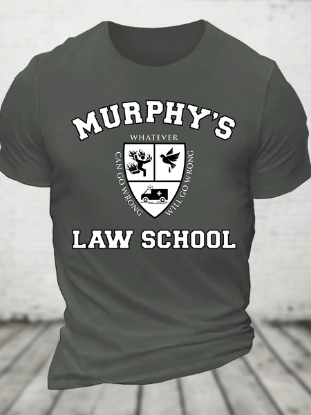 

Murphy's Law School Cotton T-Shirt, Deep gray, T-shirts
