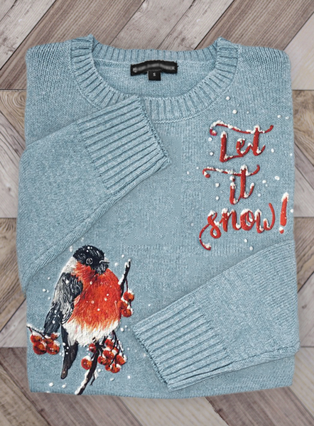 

Casual Hoodie Text Letters Hoodie, Light blue, Sweaters
