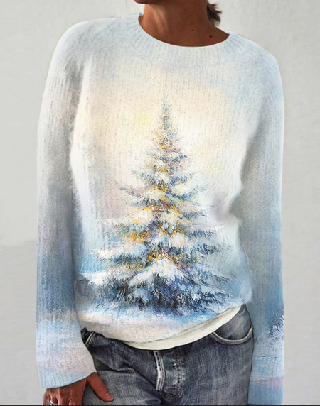 

Women Wool/Knitting Animal Long Sleeve Comfy Casual Sweater, Light blue, Sweaters