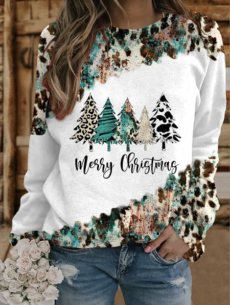 

Casual Crew Neck Text Letters Sweatshirt, White, Hoodies & Sweatshirts