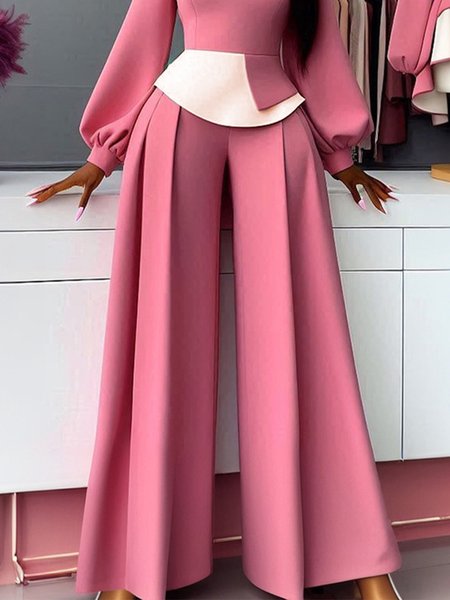 Urban Loosen Fashion Wide leg Pants, Pink, Pants