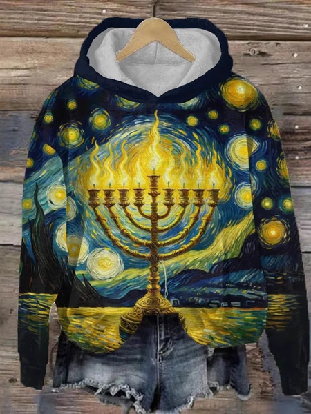 

Casual Hoodie Geometric Sweatshirt, Blue, Hoodies & Sweatshirts