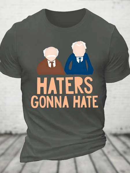 Haters Gonna Hate Cotton T-Shirt, Deep gray, T-shirts