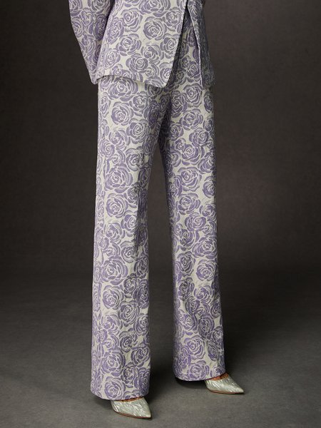 

Urban Rose Jacquard Jeans, Purple, Jeans