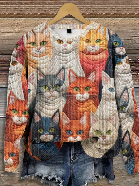 

Casual Crew Neck Animal Sweatshirt, Multicolor, Hoodies & Sweatshirts