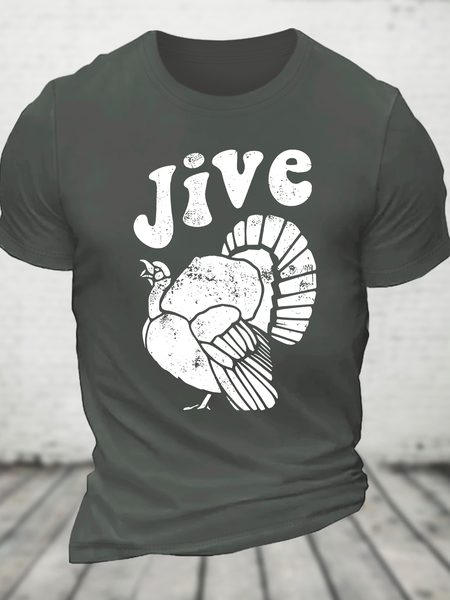 Jive Turkey Cotton T-Shirt, Deep gray, T-shirts