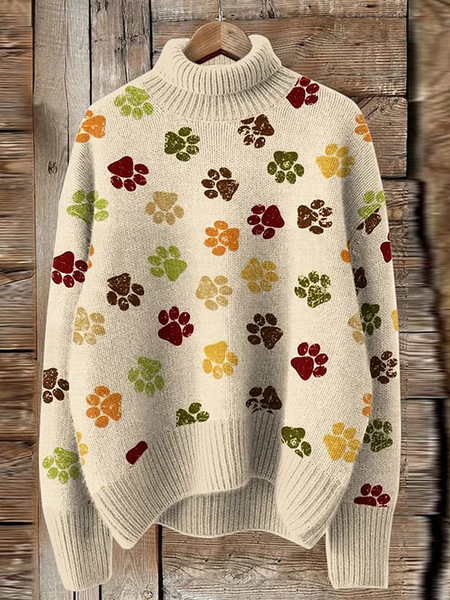 

Casual Crew Neck Animal Sweatshirt, As picture, Hoodies & Sweatshirts