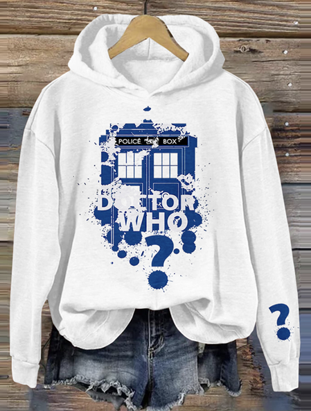

Casual Hoodie Text Letters Hoodie, White, Hoodies & Sweatshirts