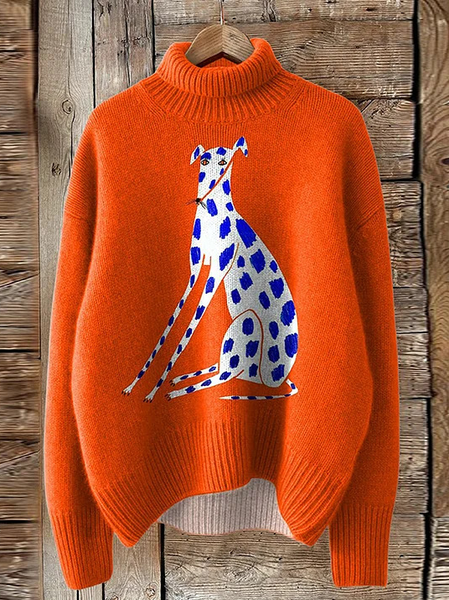 

Casual Turtleneck Geometric Sweatshirt, Yellow, Hoodies & Sweatshirts