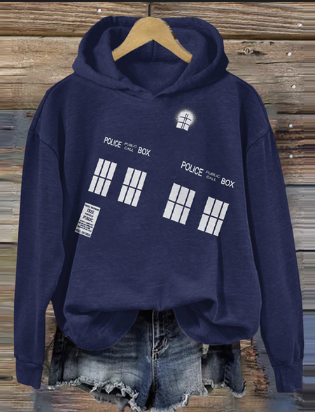 

Casual Hoodie Text Letters Hoodie, Dark blue, Hoodies & Sweatshirts