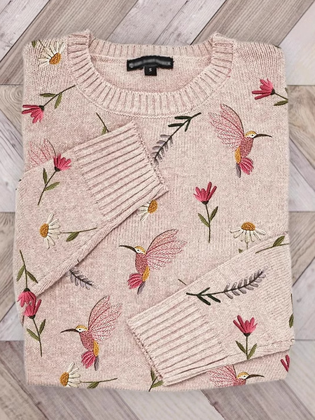 

Casual Crew Neck Animal Sweatshirt, Pink, Hoodies & Sweatshirts
