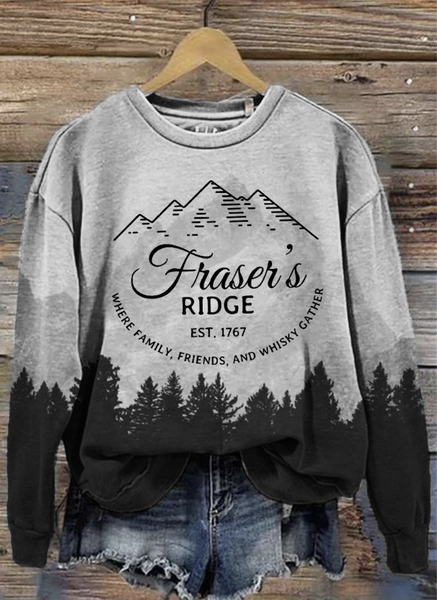 

Historical Tv Show Inspired Mountains Landscape Sweatshirt, Gray, Hoodies&Sweatshirts