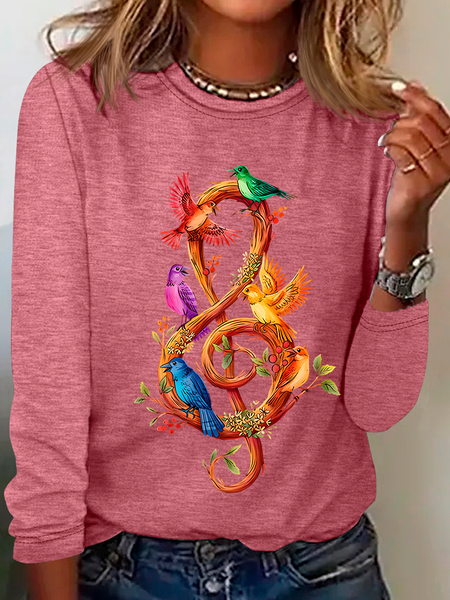 

The Sound Of Nature Casual Long Sleeve Shirt, Watermelon, Long sleeves
