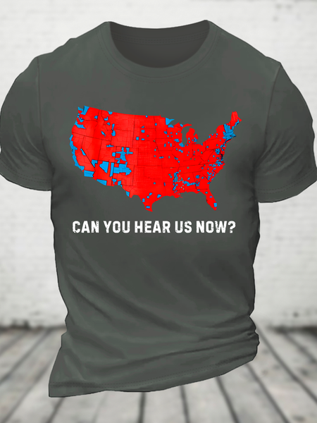 Can You Hear Us Now Cotton T-Shirt, Deep gray, T-shirts