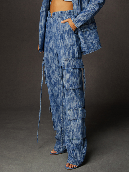 

Urban Denim Cargo Pants, Blue, Jeans