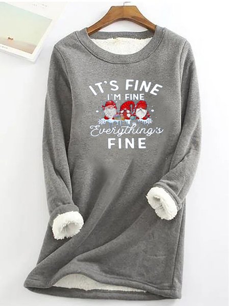 

Casual Crew Neck Christmas Sweatshirt, Gray, Hoodies & Sweatshirts
