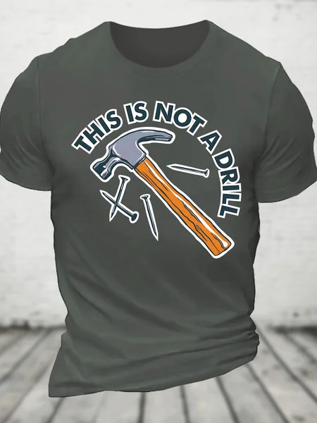 This Is Not A Drill Cotton T-Shirt, Deep gray, T-shirts