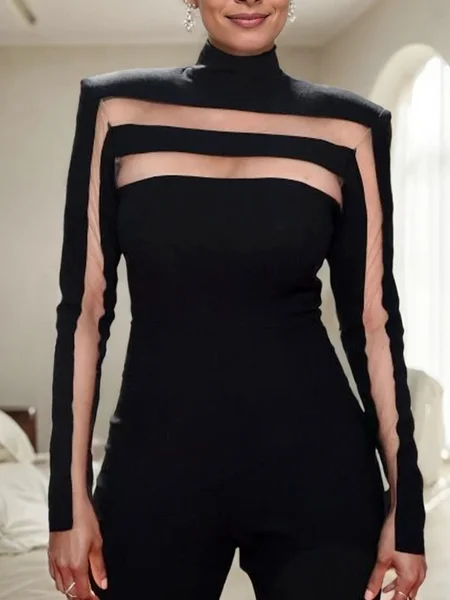 

Urban Loose Jersey Half Turtleneck Shirt, Black, Blouses and Shirts