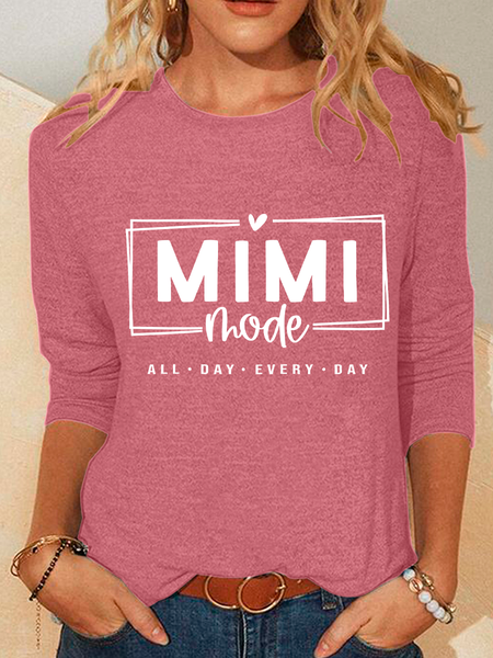 

Mimi Mode All Day Every Day Casual Long Sleeve Shirt, Watermelon, Long sleeves