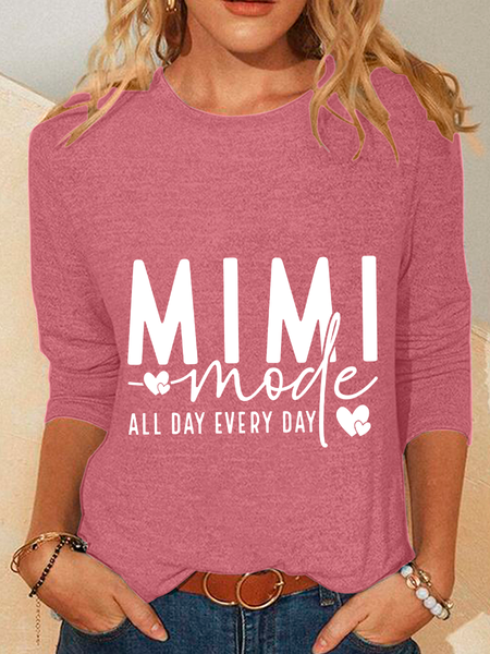 

Mimi Mode Casual Long Sleeve Shirt, Watermelon, Long sleeves