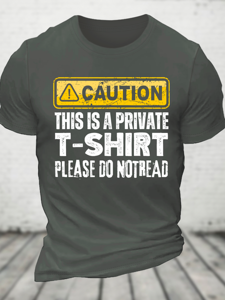 This Is A Private T-Shirt Please Do Not Read Cotton T-Shirt, Deep gray, T-shirts