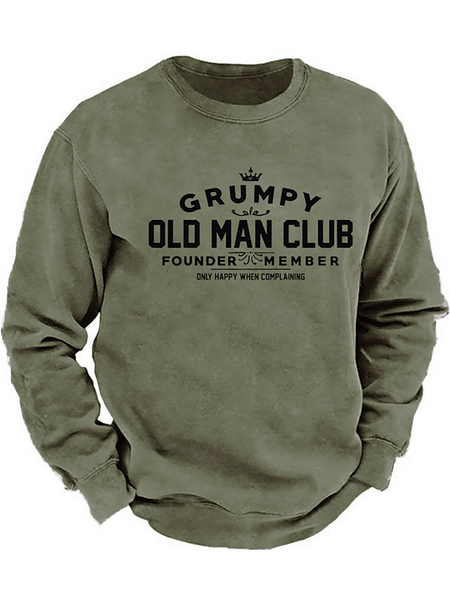 Grumpy Old Man Club Sweatshirt, Army green, Hoodies&Sweatshirts