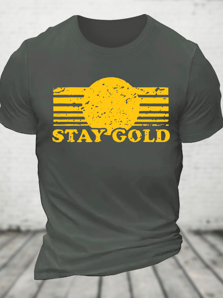 

Stay Gold Ponyboy Cotton T-Shirt, Deep gray, T-shirts