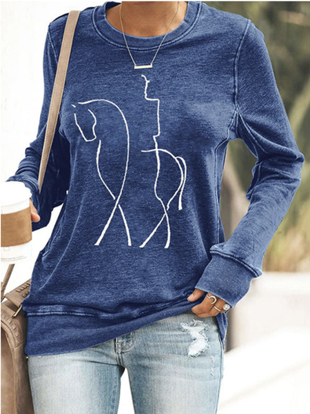 

Casual Hoodie Text Letters Hoodie, Blue, Hoodies & Sweatshirts