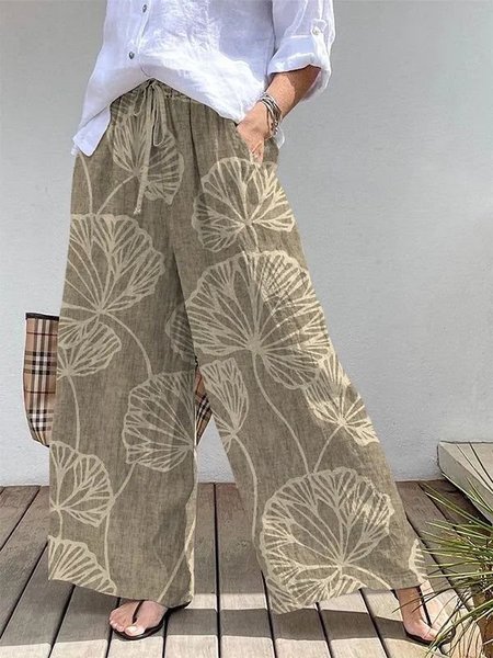 

Vintage Loose 3D Printing Pants, As picture, Pants