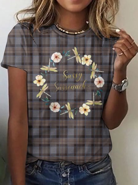 

Vintage Animal Crew Neck Short Sleeve T-shirt, Brown, T-shirts