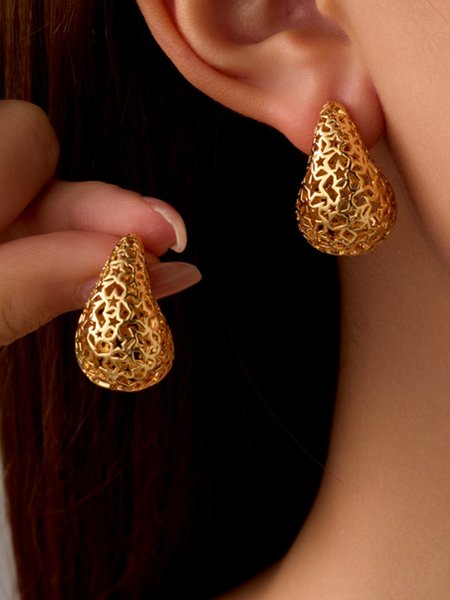 

Urban Copper Plain Dangle, Golden, Earrings