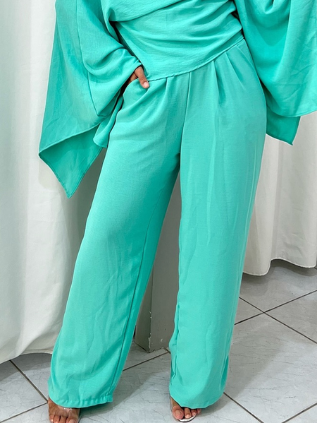

Casual Plain Baggy Pants, As picture, Pants