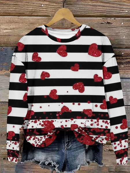 Valentine's Day Sweatshirt, Black-white, Hoodies&Sweatshirts