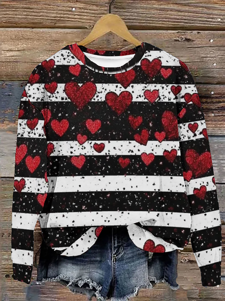 Valentine's Day Sweatshirt, Black-white, Hoodies&Sweatshirts