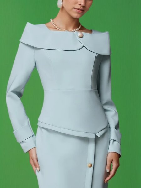 

Elegant Unique Design Button Blouse, As picture, Blouses and Shirts