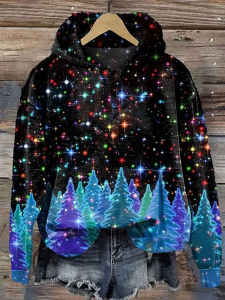 Christmas Casual Sweatshirt, Black, Hoodies&Sweatshirts