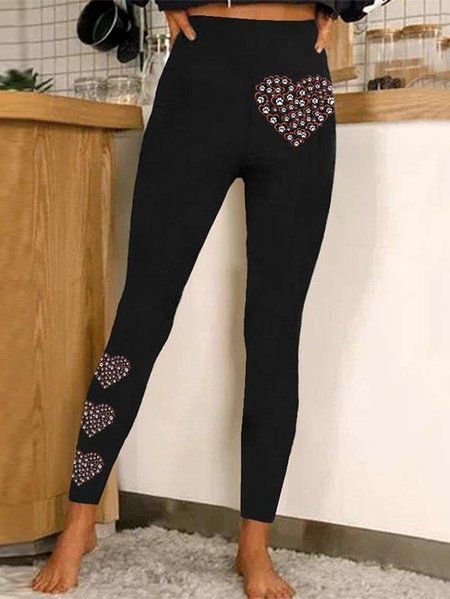 

Women's Vintage 3D Printing Jersey All Season Long Leggings, Black, Leggings