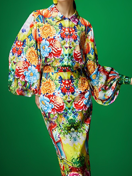 

Bloom into spring with our coordinating Floral matching set. This floral duo brings a fresh, feminine touch to your wardrobe, perfect for garden parties, brunches, or a romantic date night., As picture, Blouses and Shirts