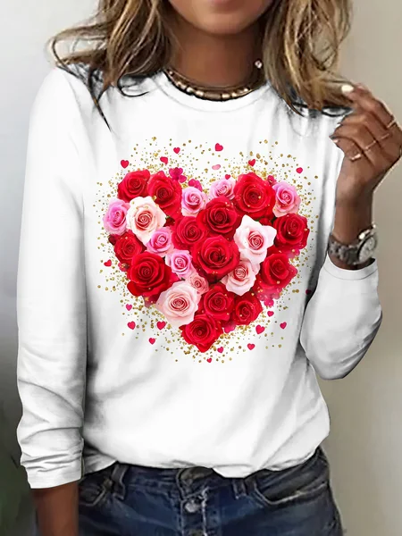 

Vintage Plaid Crew Neck Long Sleeve T-shirt, White, T-shirts
